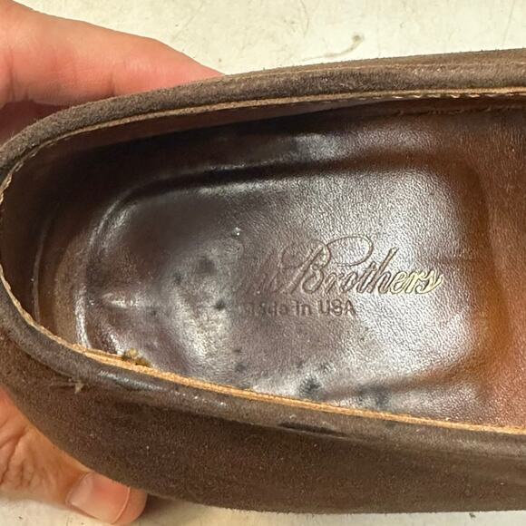 FULLY RESOLED Alden x Brooks Brothers 2293 Brown Suede Cap Toe Derby MiUSA 8.5 D main image 8